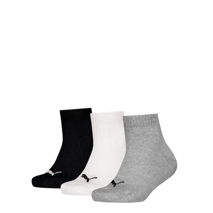 Chaussettes Unisexe Paquet de 3 Confortable à porter-Plain Quarter 3P