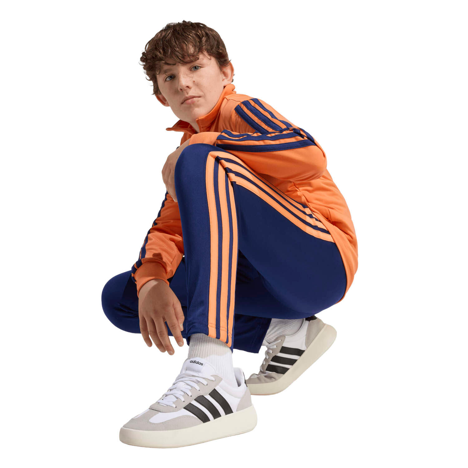 Conjunto para Menino Adidas 3 listras Laranja 6/7