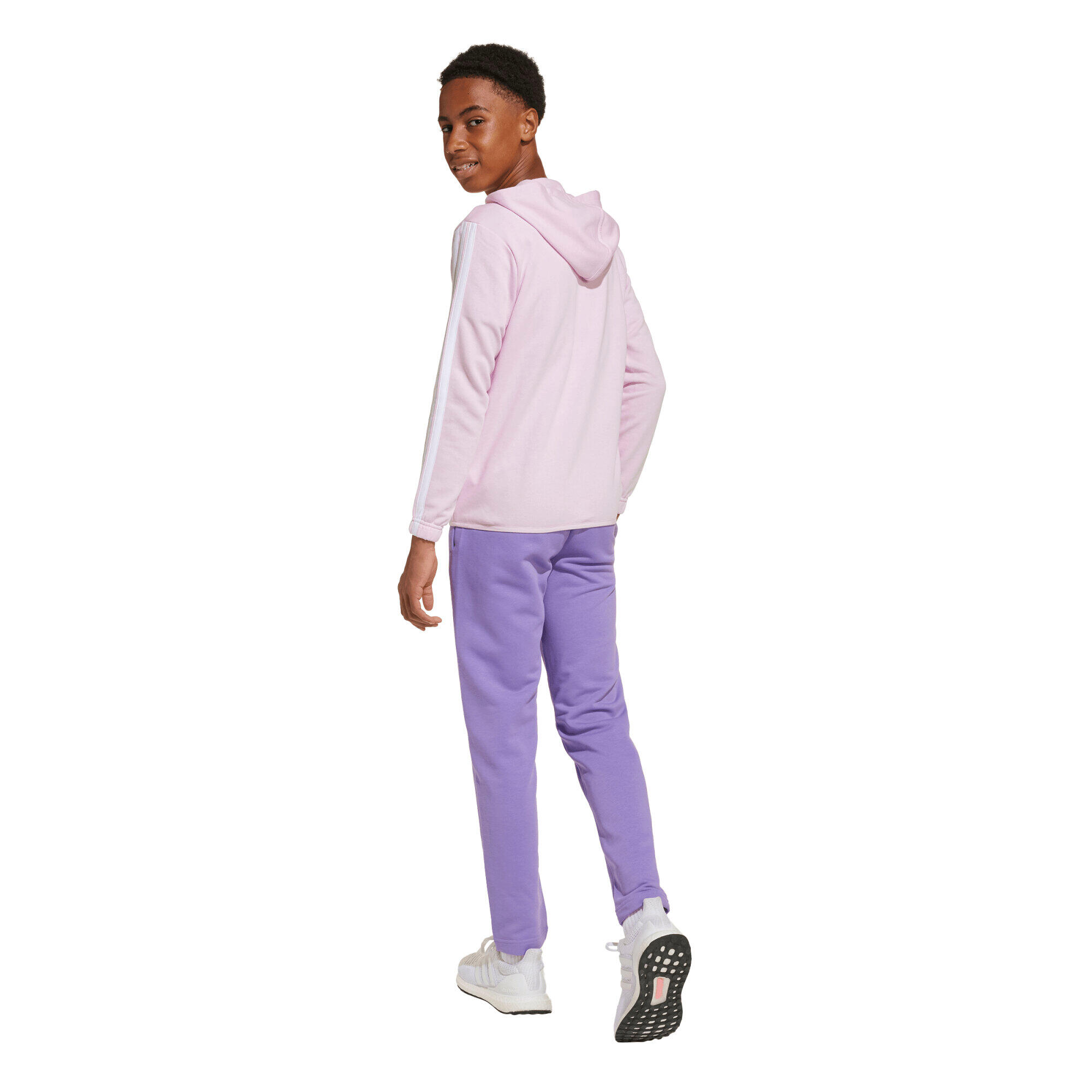 Tuta ragazza adidas performance essentials - rosa/viola 2/5