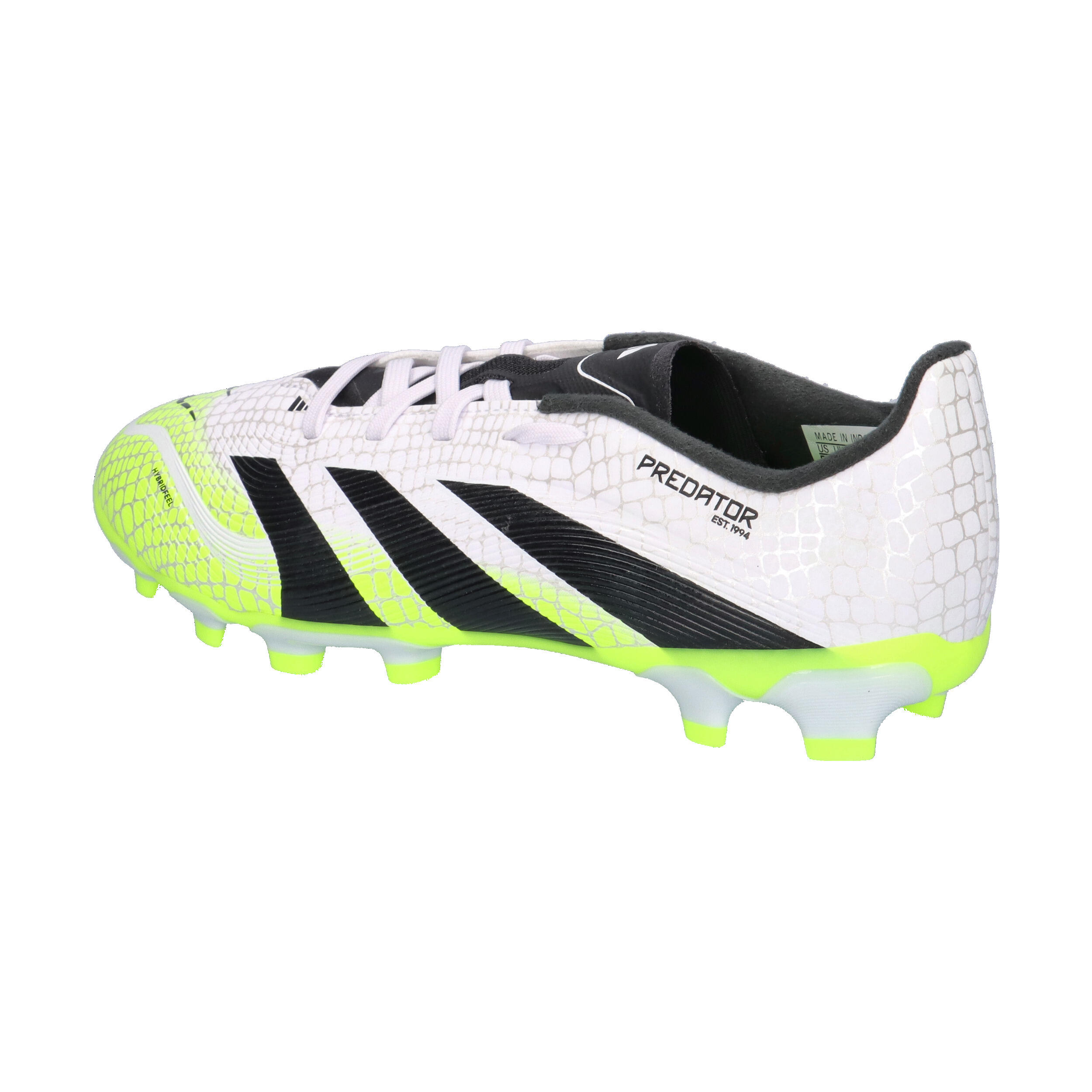 Adidas Predator League White stud shoes for boys. 3/7