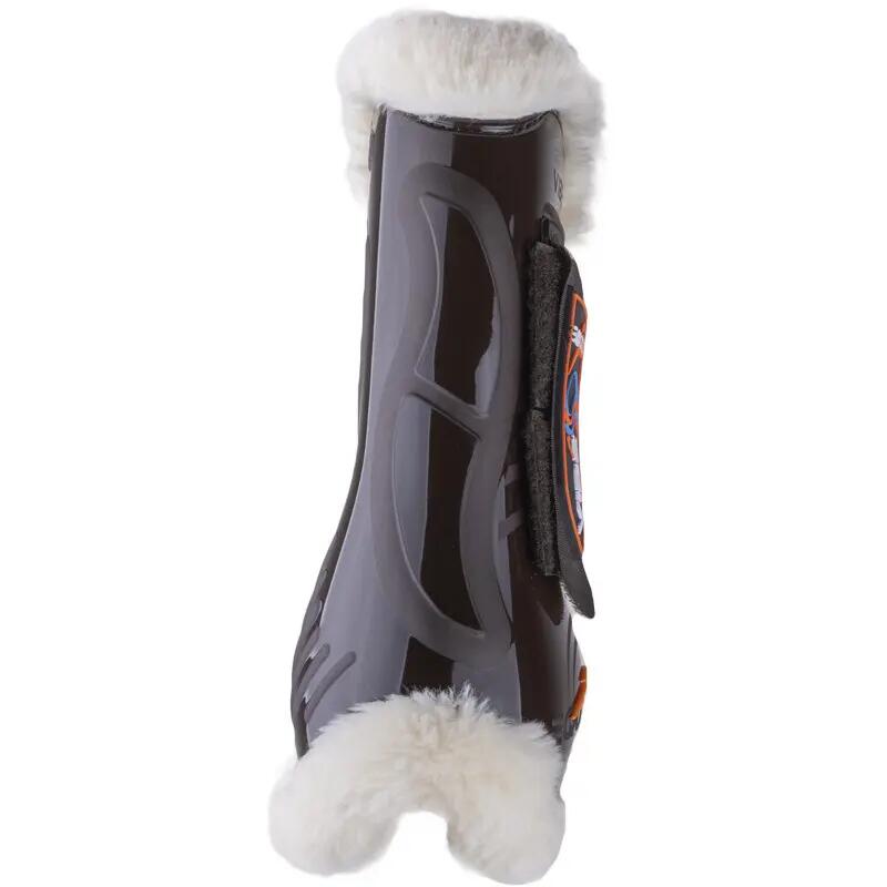 Guêtres antérieurs ouvertes pour cheval velcro eQuick Vibe Fluffy 3/3