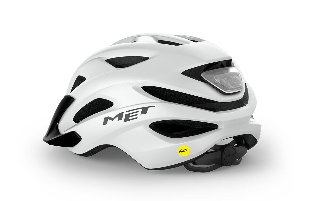 MET Crossover MIPS All round Bike Helmet - White 3/4