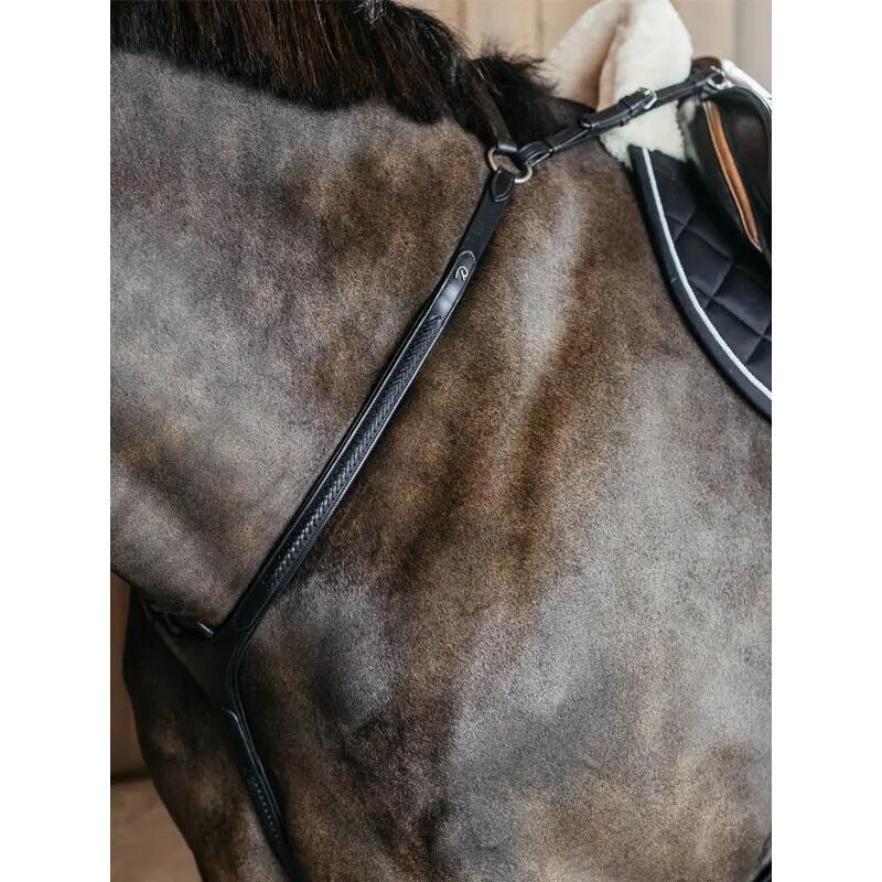 Jachthalsband voor paarden met gevlochten brug Dy'on 3/6