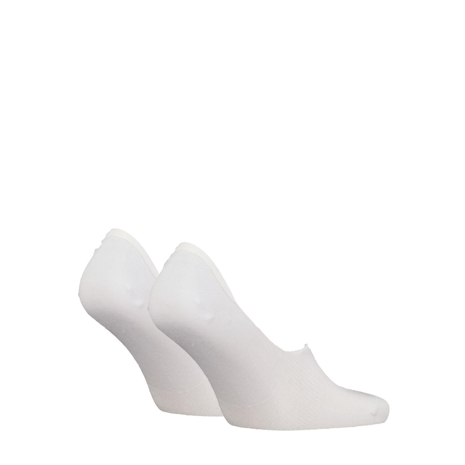 Footies met midden hoog uitgesneden wreef – White – 39-42 2/2