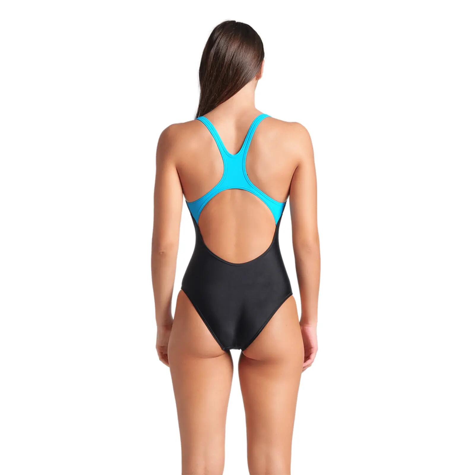 Costume da bagno intero Arena Vibrant nero da donna 4/5