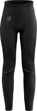 Damen Compressport Winter Running Legging Schwarz