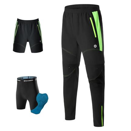 Pantalon de cyclisme 3-en-1 avec short amovible