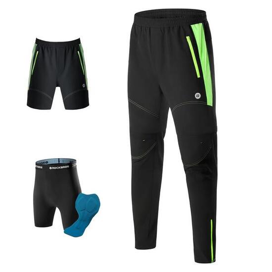 Pantalon de cyclisme 3-en-1 avec short amovible