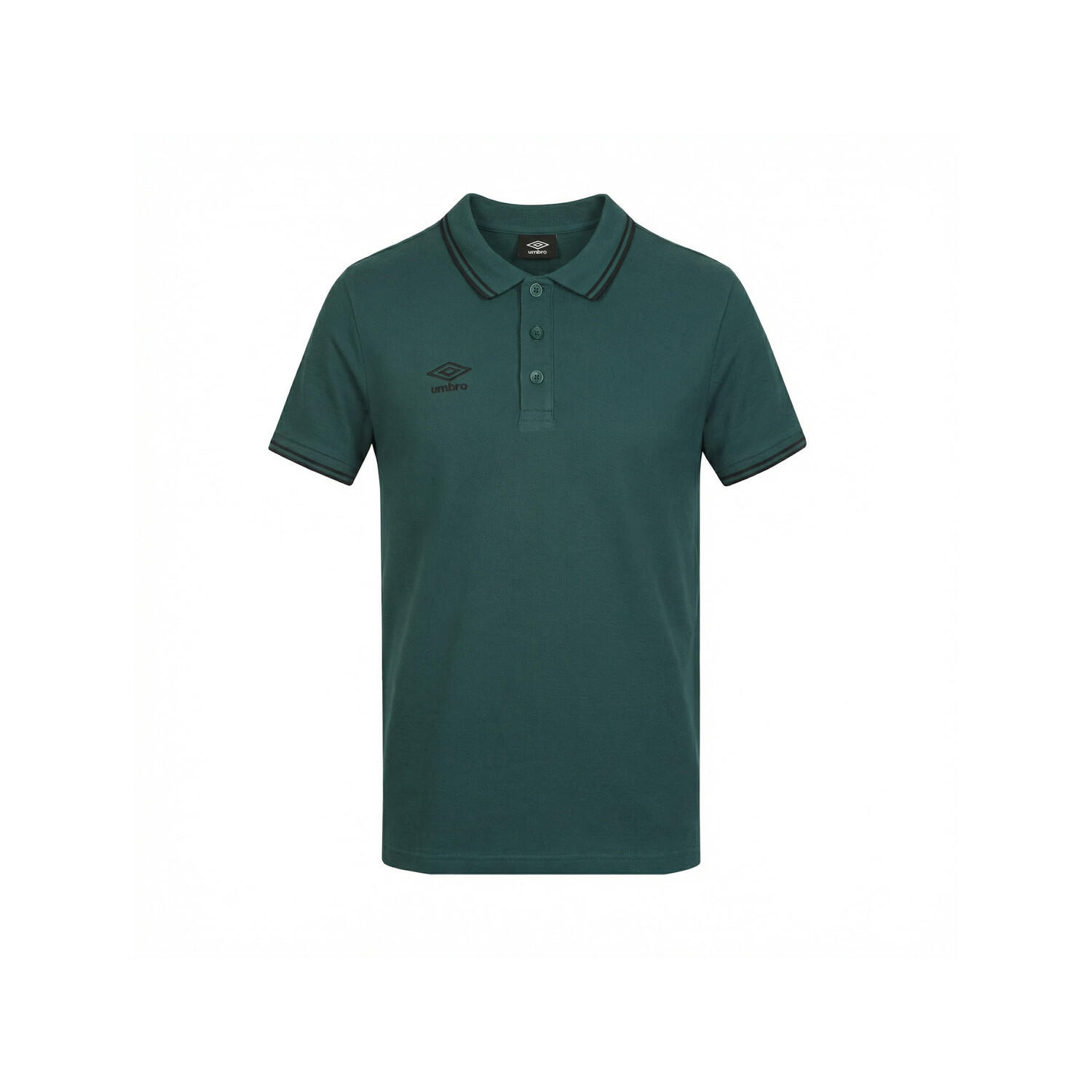 Polo homme bicolore en coton pique avec logo brodé 806450 1/3
