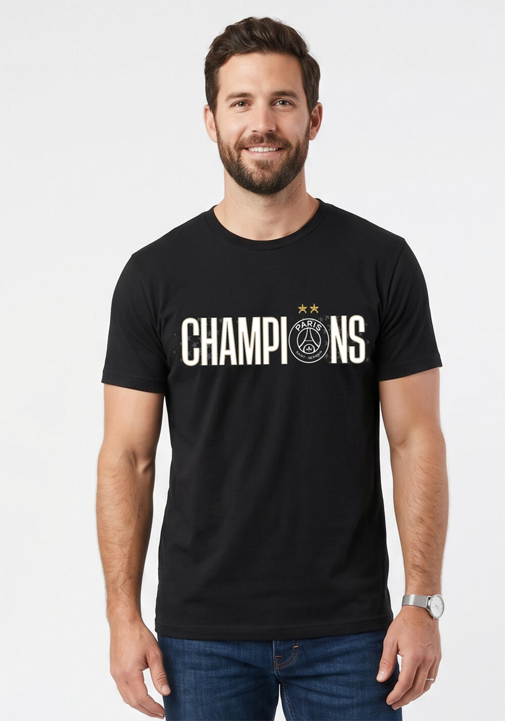 T-shirt PSG - 2 étoiles - Collection officielle PARIS SAINT GERMAIN 2/3