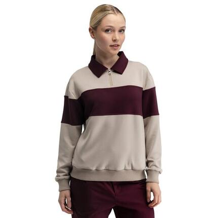 Pull de golf demi-zip femme Eagle-W Sand Beige
