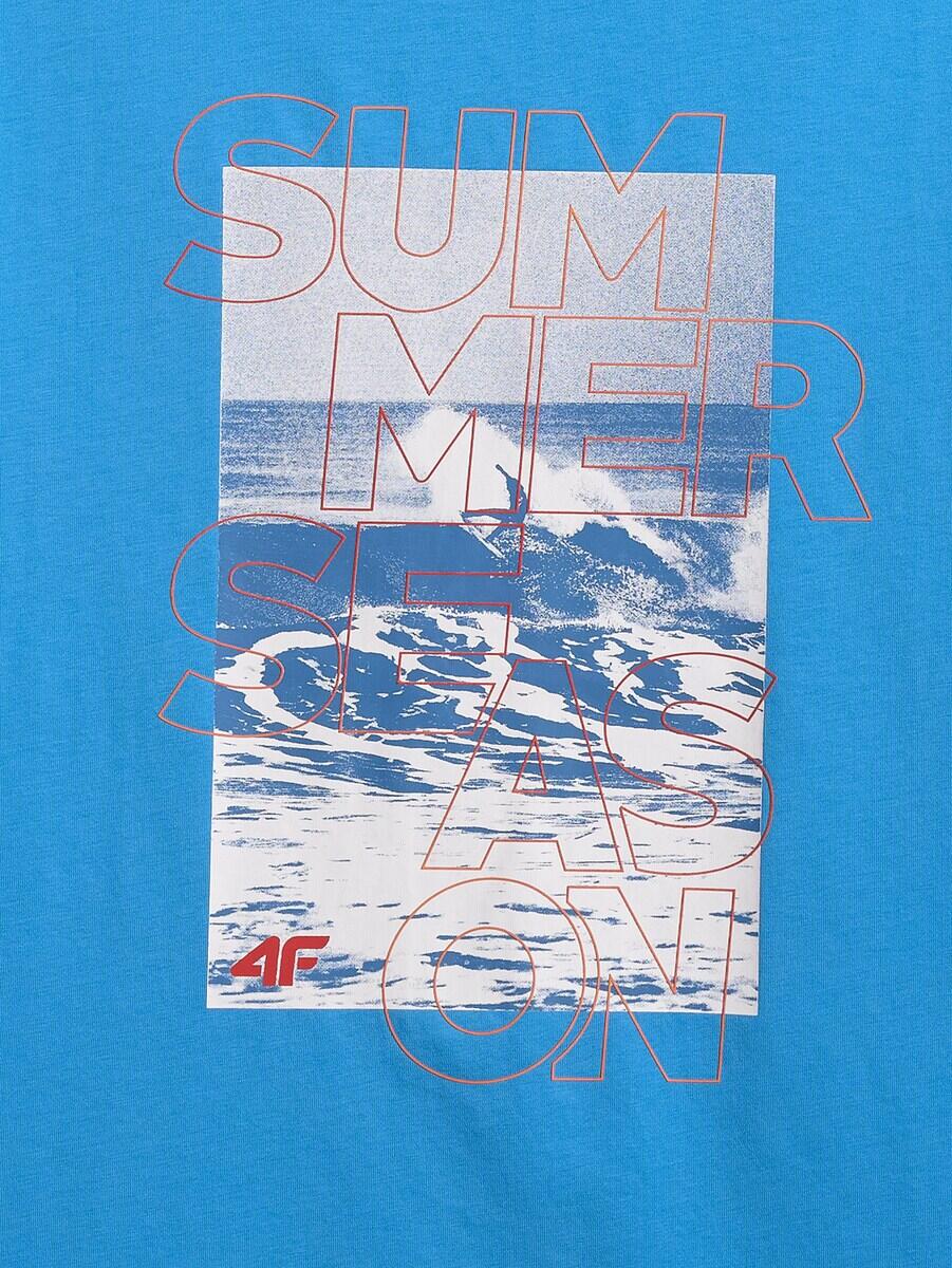 T-shirt regular z nadrukiem męski 4F 4FWSS26TTSHM2783 6/6