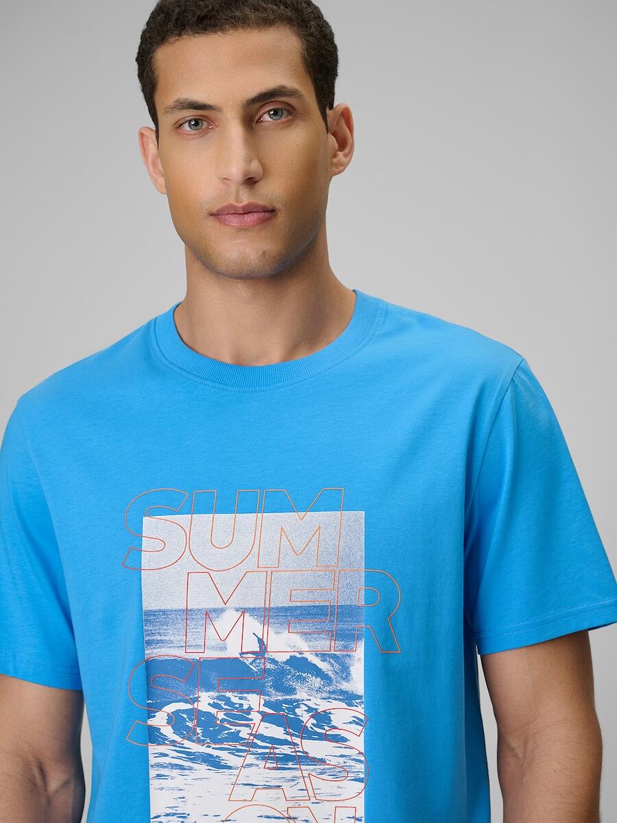 T-shirt regular z nadrukiem męski 4F 4FWSS26TTSHM2783 3/6