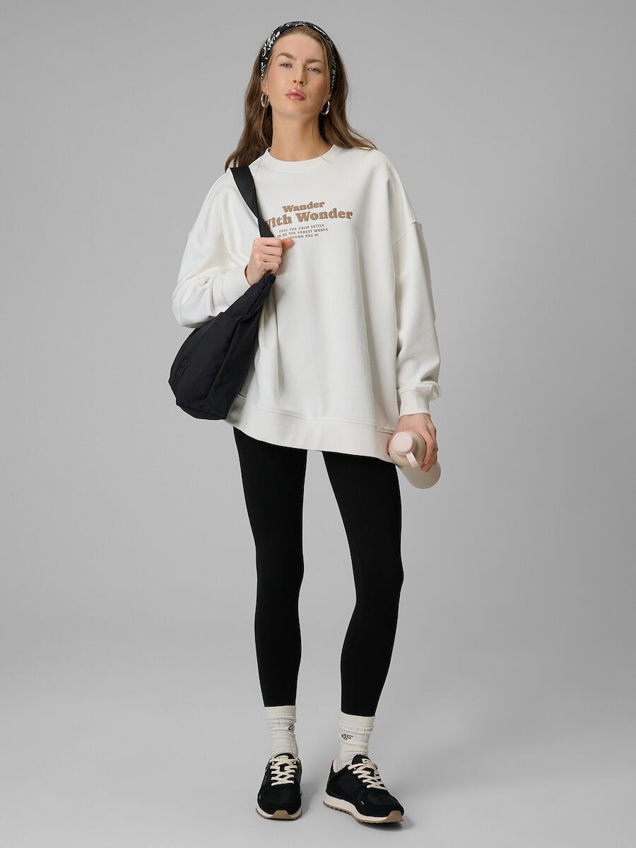 Bluza dresowa oversize bez kaptura damska 4F 4FRSS26TSWSF2993 4/7