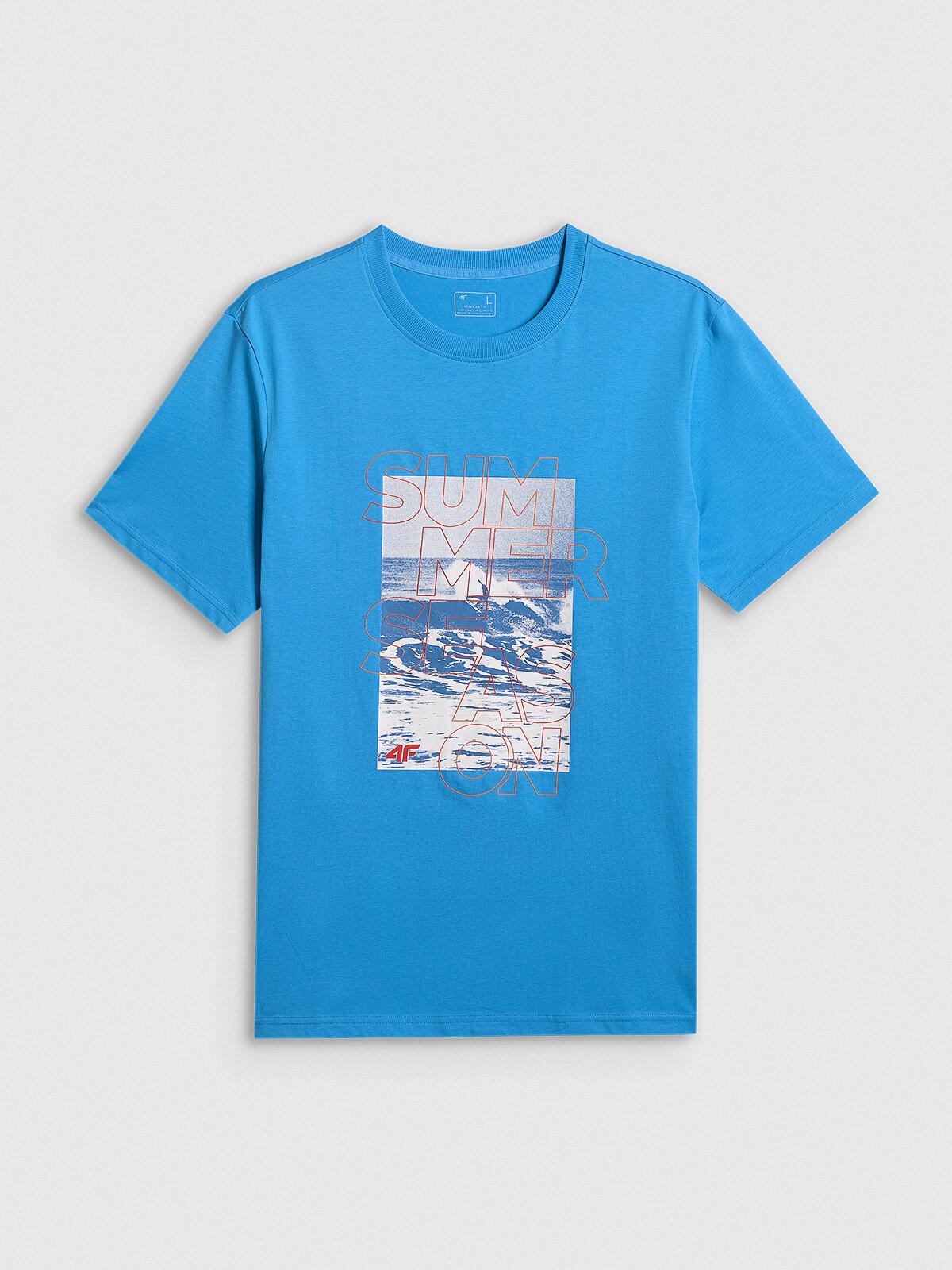 T-shirt regular z nadrukiem męski 4F 4FWSS26TTSHM2783 5/6