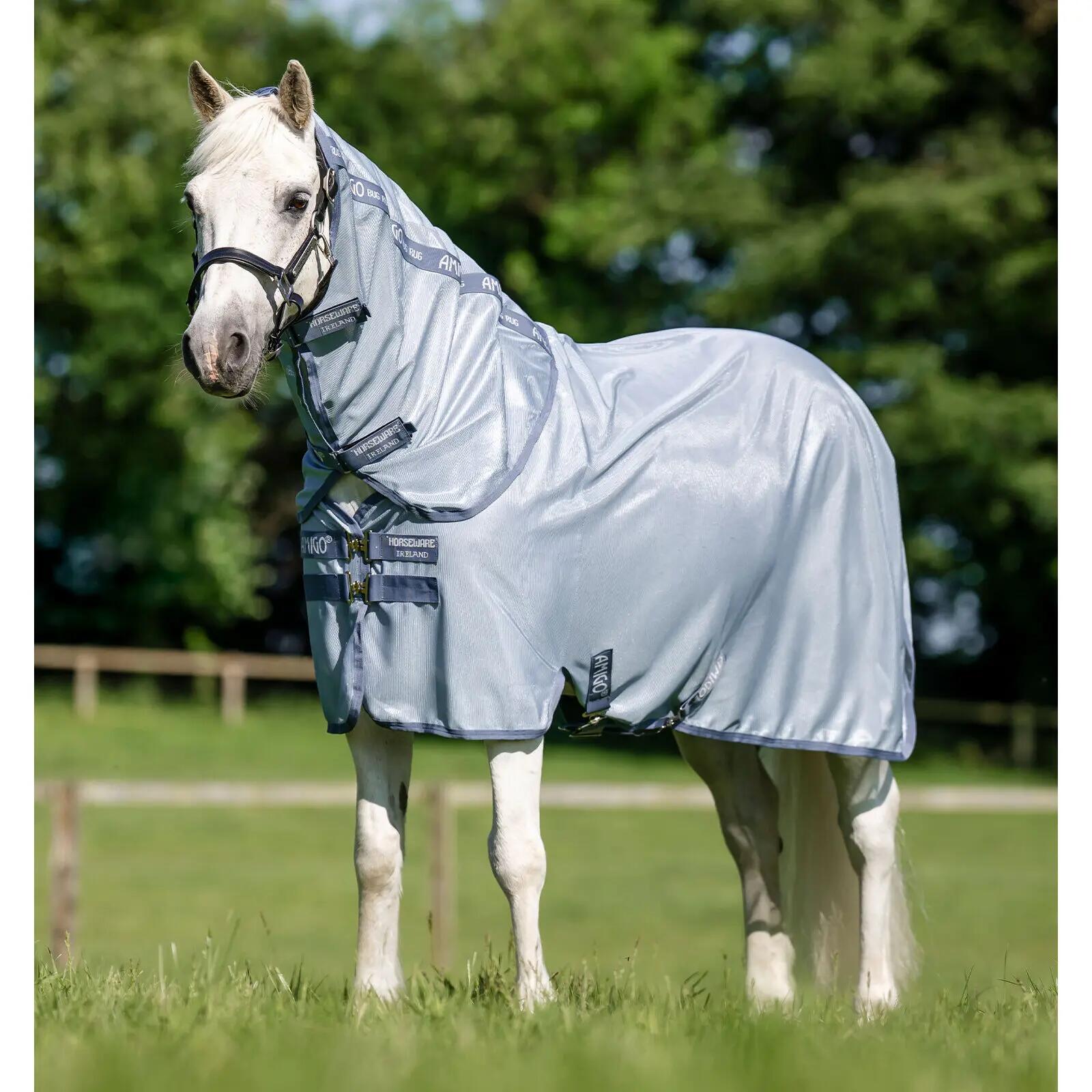 Cobertor anti-moscas para poni con cubierta de cuello desmontable Amigo Bug Rug 2/5