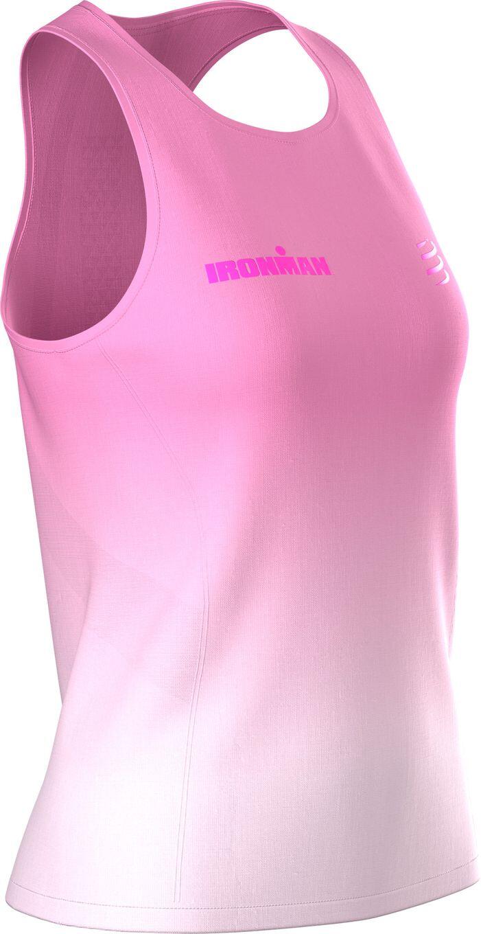 Compressport Performance Ironman 2026 tanktop roze/wit voor dames 3/4