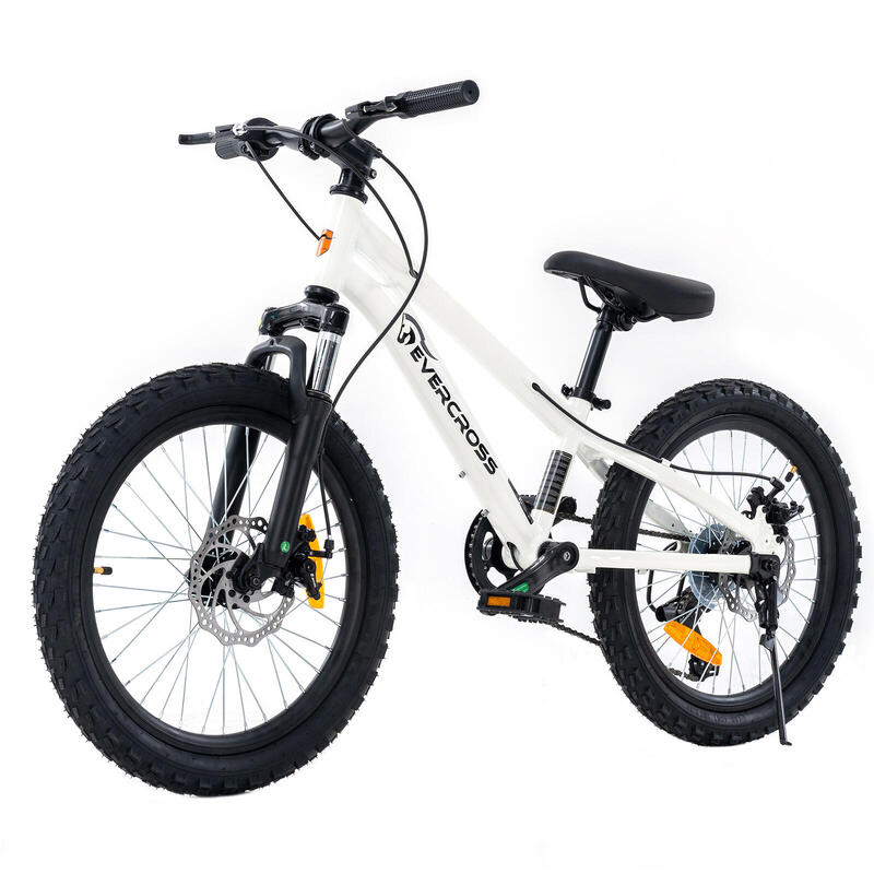 Bicicletă de munte copii MTB 20" EM5 – 7 viteze, frâne pe disc, furcă suspendată