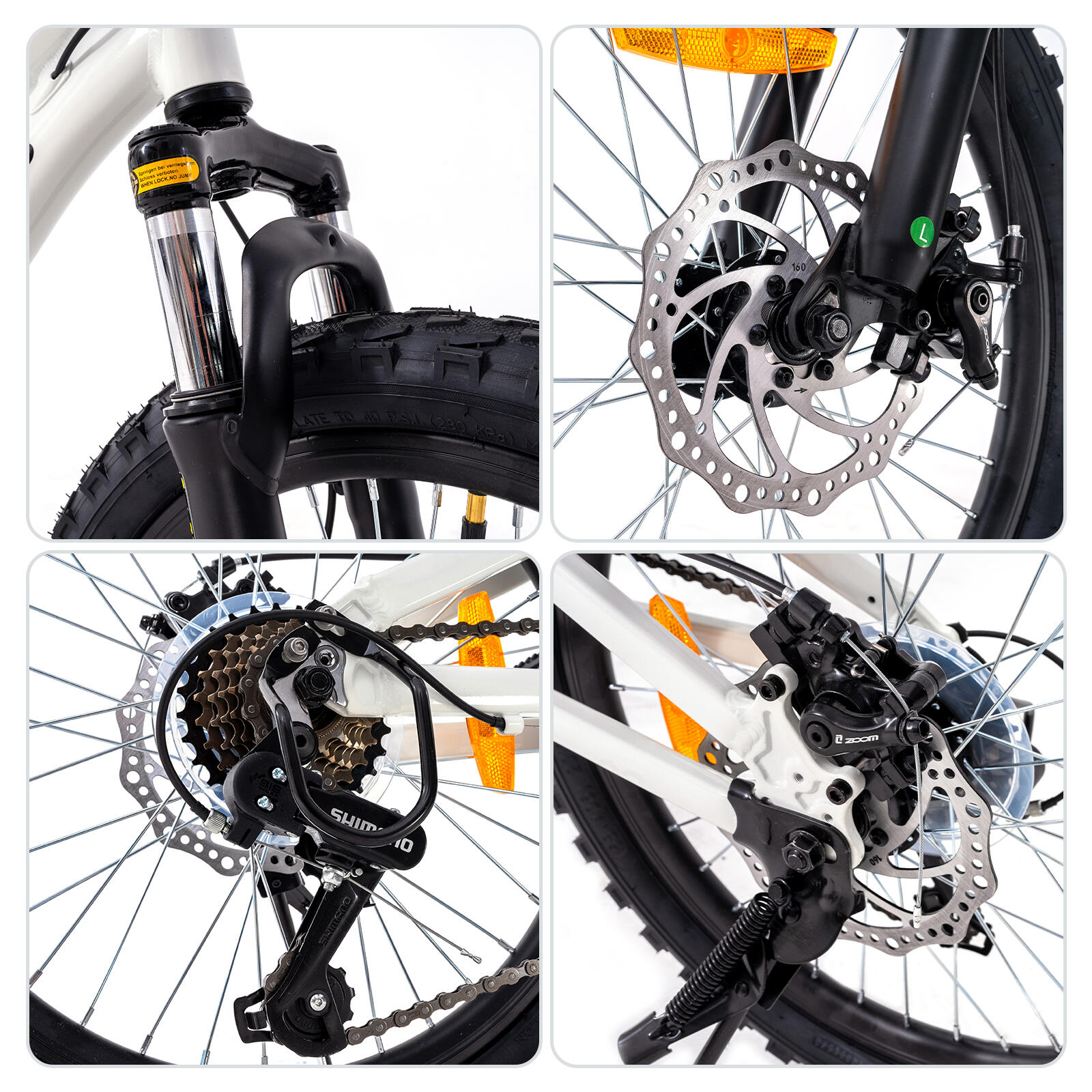 MTB Mountain bike bambino 20" EM5 7 velocità freni a disco forcella ammortizzata 4/7