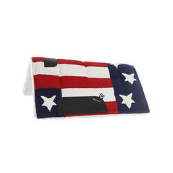 Tapis de selle western synthétique modèle USA Flag