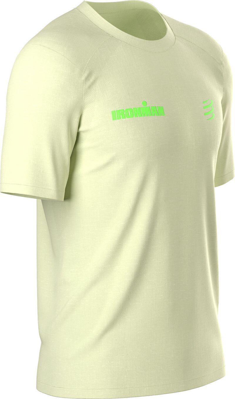 Maglietta Compressport Performance Ironman 2026 verde da uomo 3/4