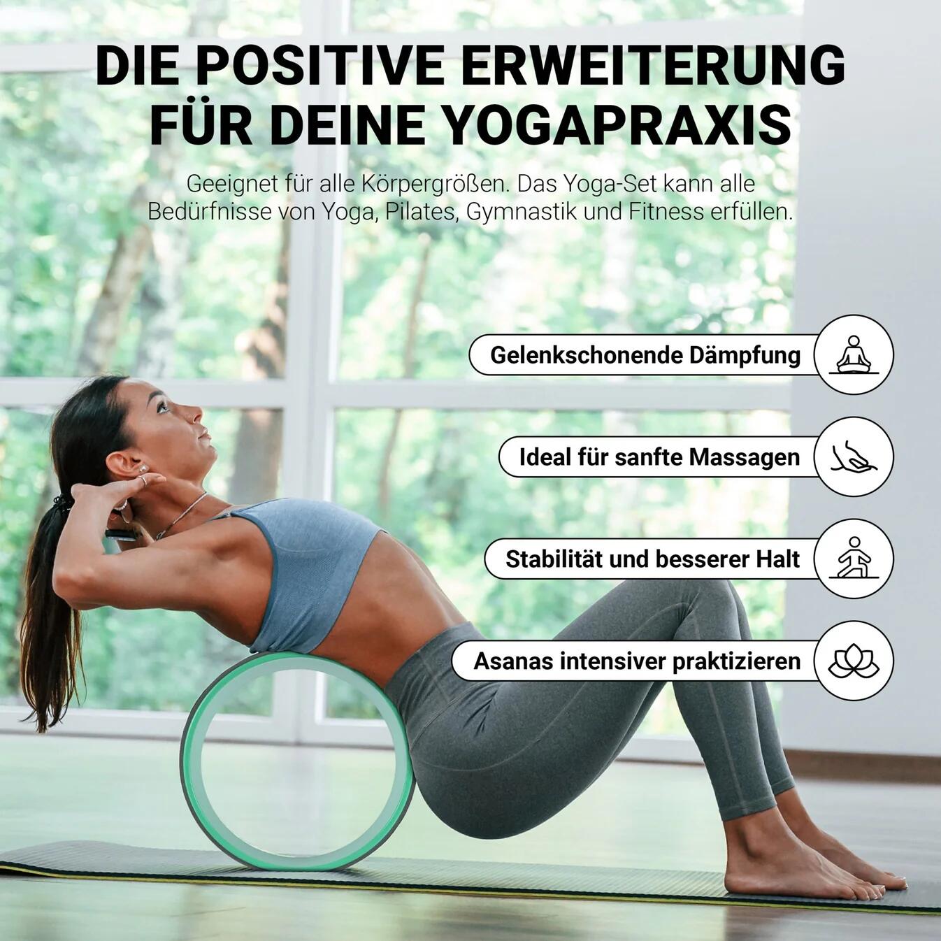 Ensemble de yoga gris haut de gamme 7/7