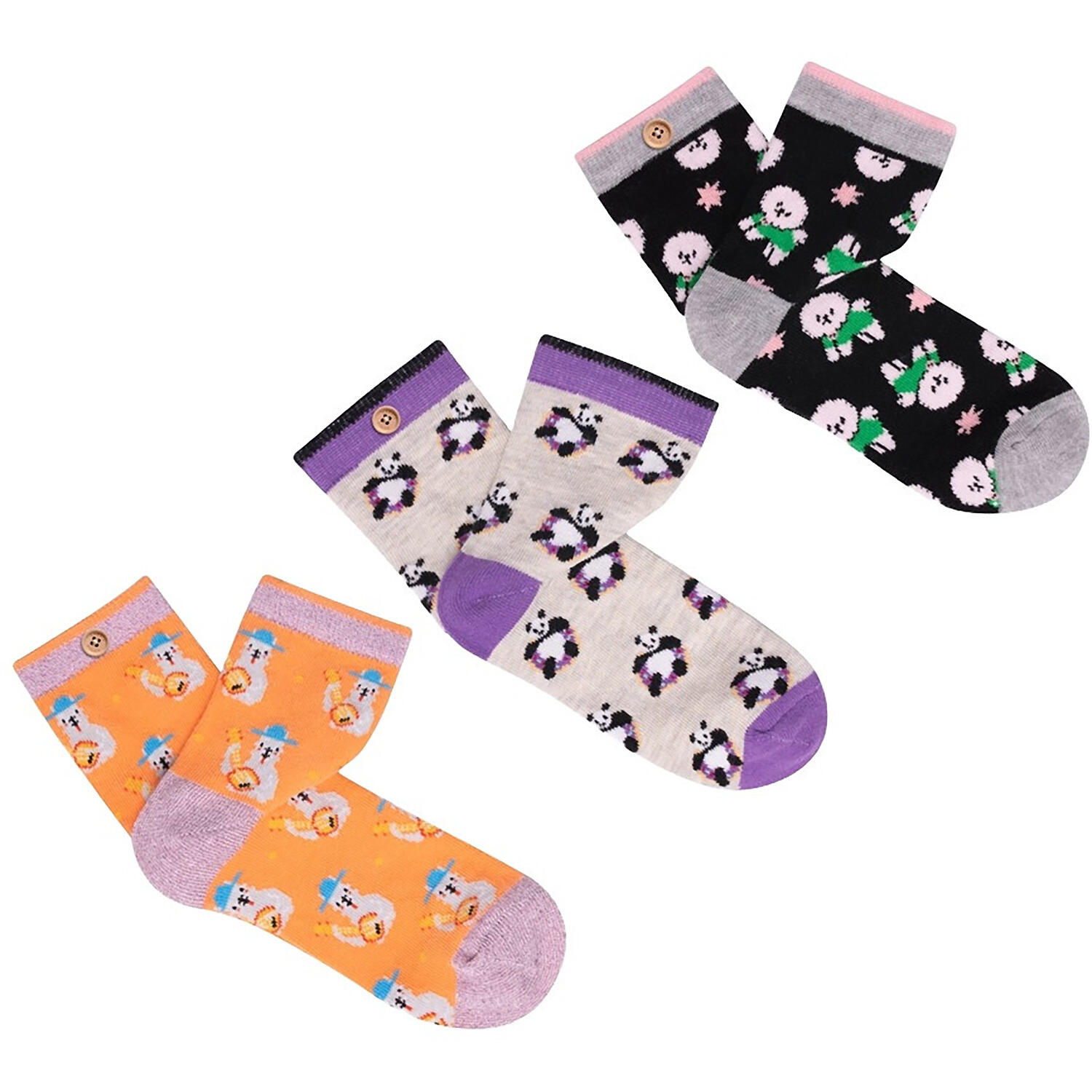 Kinder Socken CRAZY ANIMALS 3-PACK 1/1