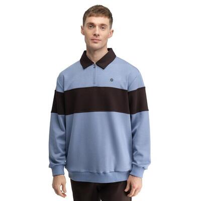 Heren golf trui met polokraag eagle blue blauw