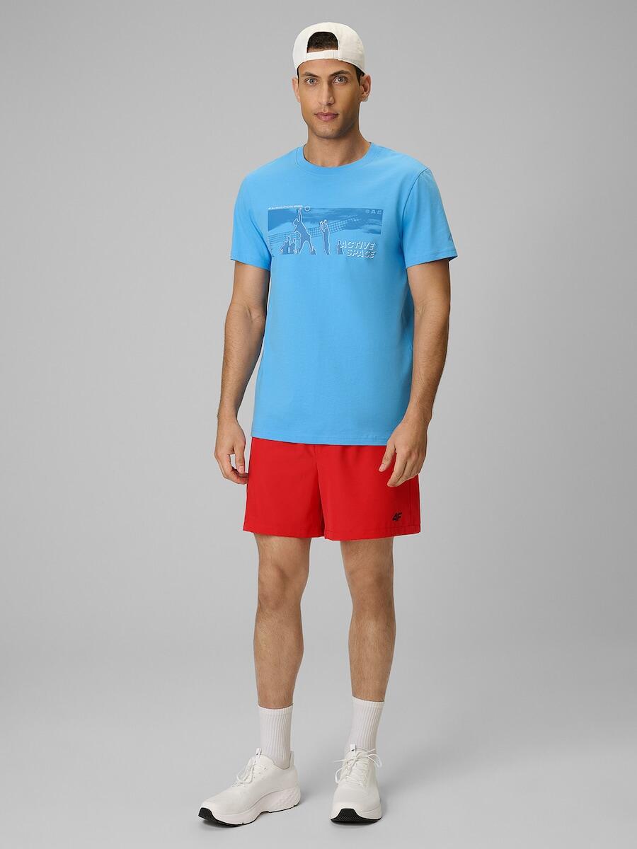 T-shirt reagular z nadrukiem męski 4F 4FWSS26TTSHM3035 3/6