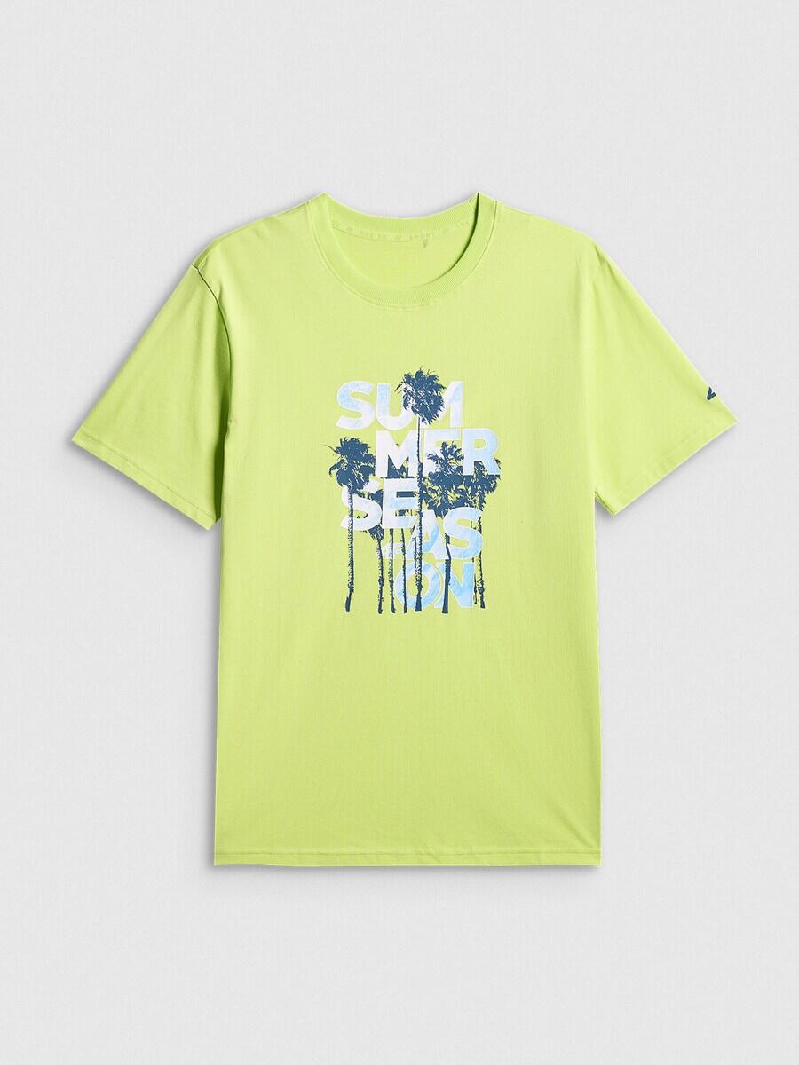 T-shirt regular z nadrukiem męski 4F 4FWSS26TTSHM2784 5/6