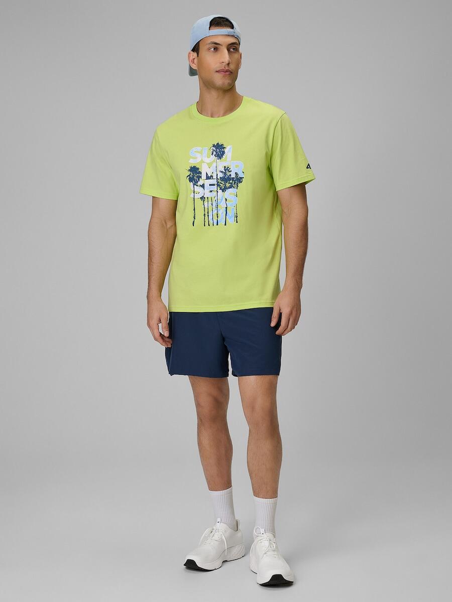 T-shirt regular z nadrukiem męski 4F 4FWSS26TTSHM2784 4/6
