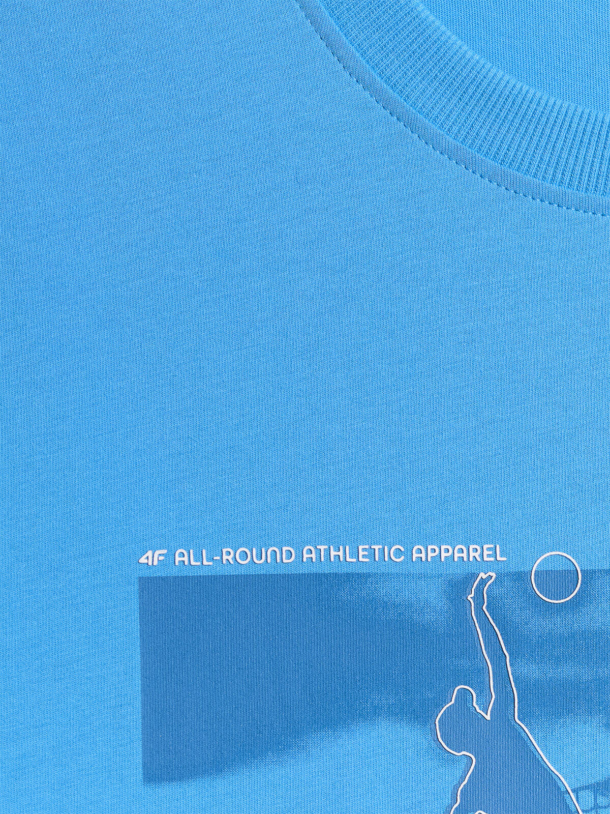 T-shirt reagular z nadrukiem męski 4F 4FWSS26TTSHM3035 4/6