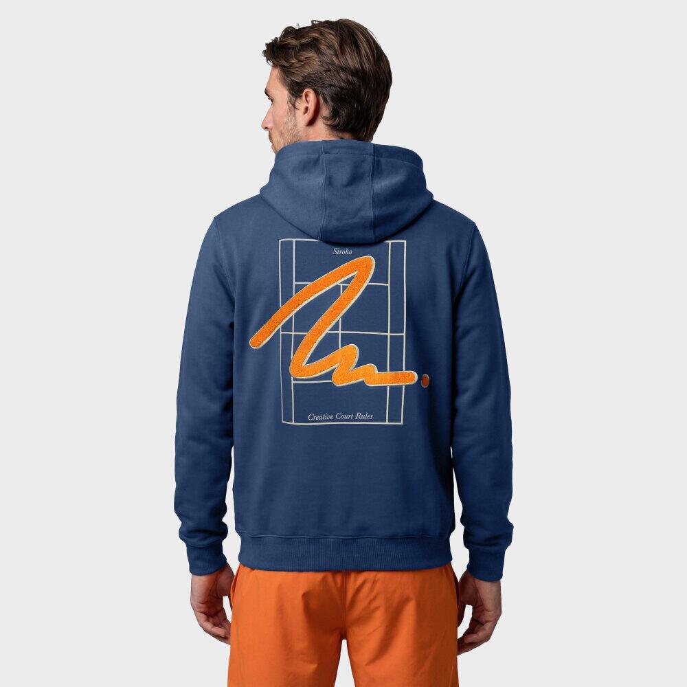 Felpa tennis con cappuccio uomo Newport Navy Blu 6/6