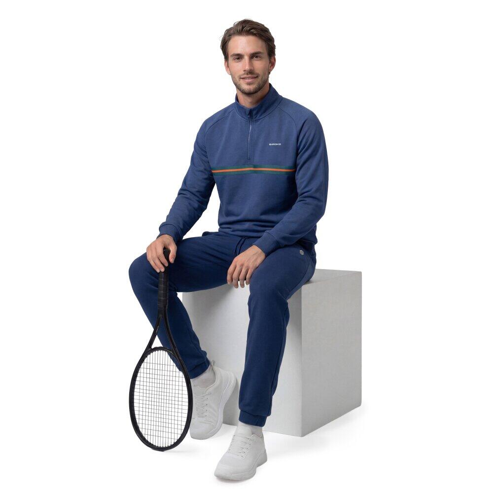 Pantaloni da tuta tennis uomo Topspin Navy Blu 3/6