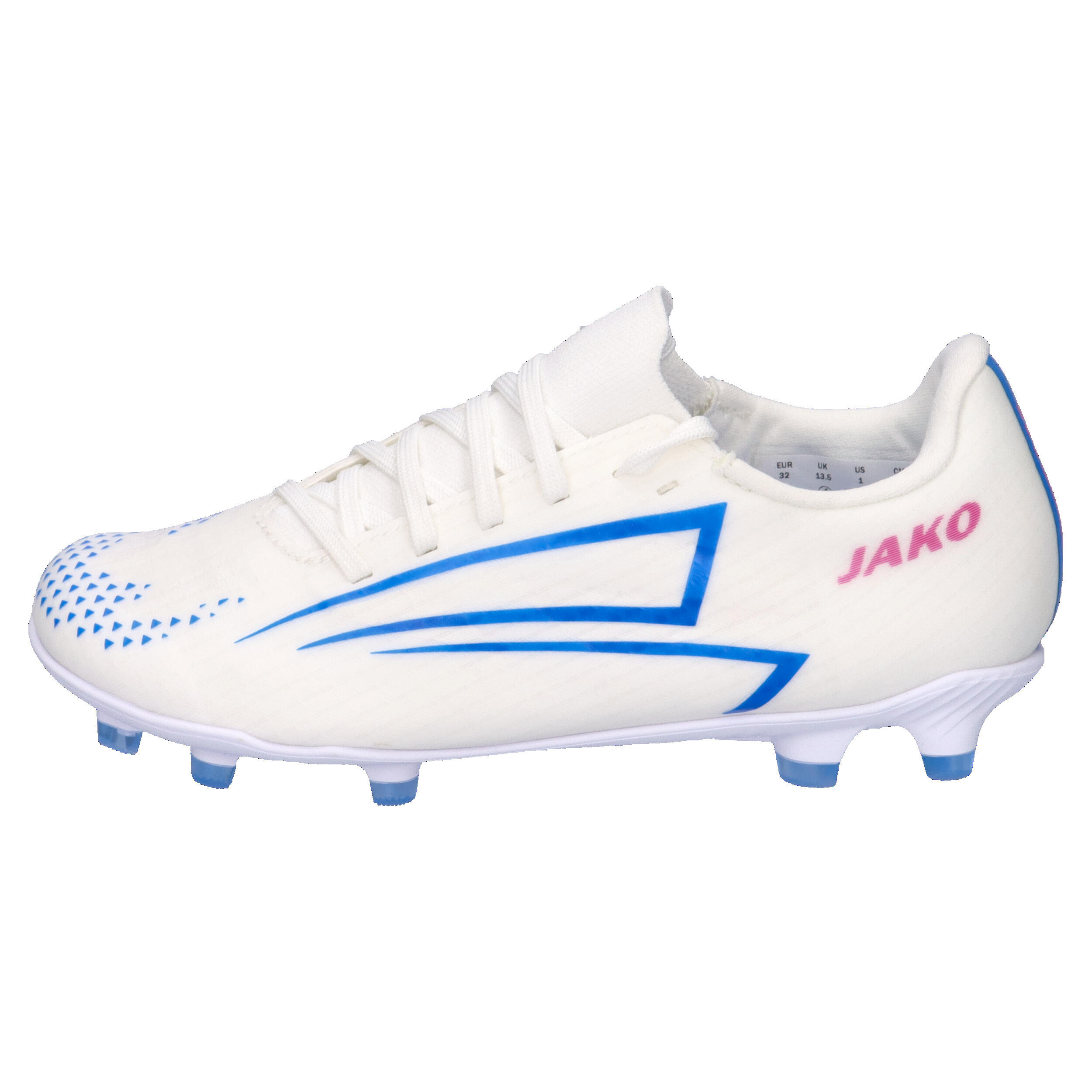 Scarpe - calcio - bambini - robuste, suola fg/ag - rs89 - bianco/rosso/blu 10/10