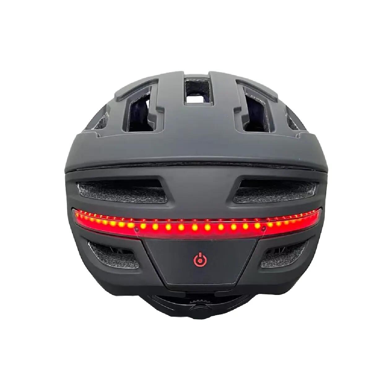 Fietshelm met Richtingsaanwijzers Slimme Helm met LED Verlichting Zwart 3/4