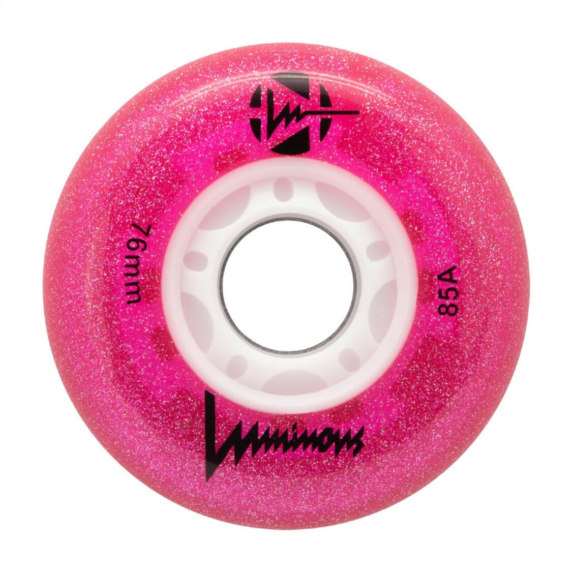 LUMINOUS Inline-Rolle 85A Glitzer Rosa [x4] 4/5