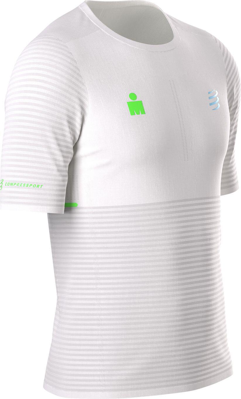 T-Shirt Compressport Pro Racing Ironman 2026 Blanc Homme 3/4