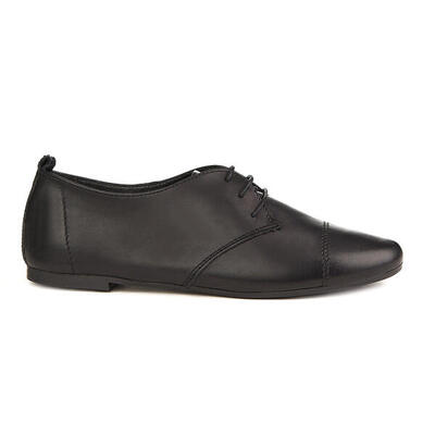 Tamaris dames casual leren schoenen zwart.