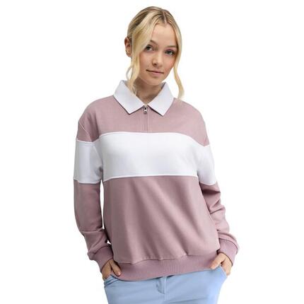 Pull de golf demi-zip femme Eagle-W Pink Rose