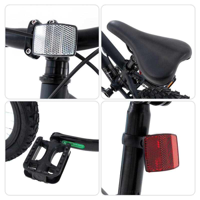 Bicicletă de munte copii MTB 20" EM5 – 7 viteze, frâne pe disc, furcă suspendată