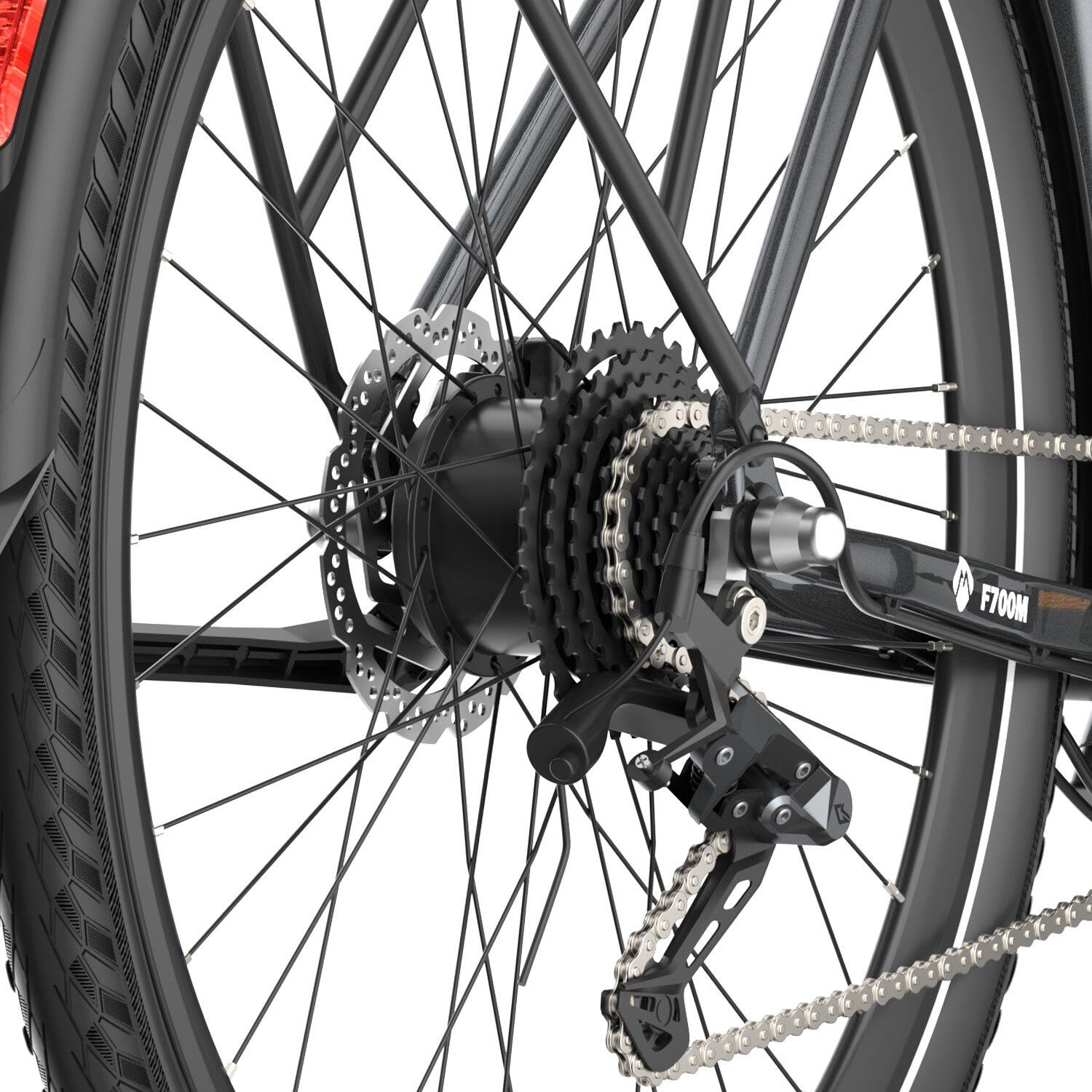 Bicicleta eléctrica para adulto F700W, motor 250W, batería 36V 10Ah, máx 25km/h 7/7