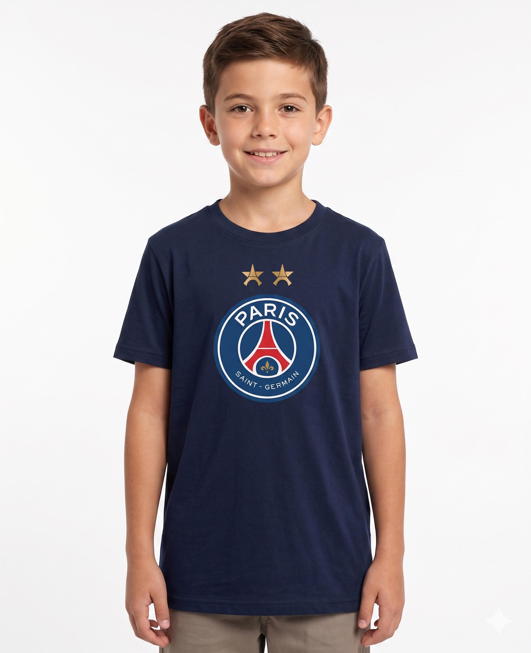 T-shirt enfant PSG - 2 étoiles - Collection officielle PARIS SAINT GERMAIN 2/3
