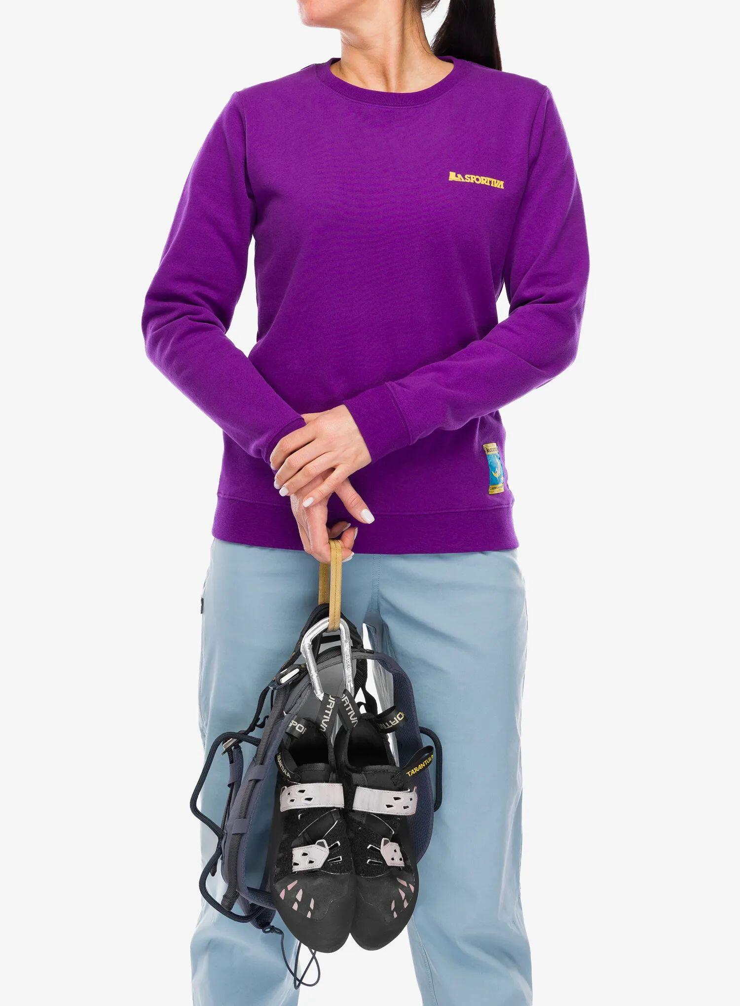 Bluza damska bez kaptura La Sportiva Climbing on the Moon Sweatshirt 6/7