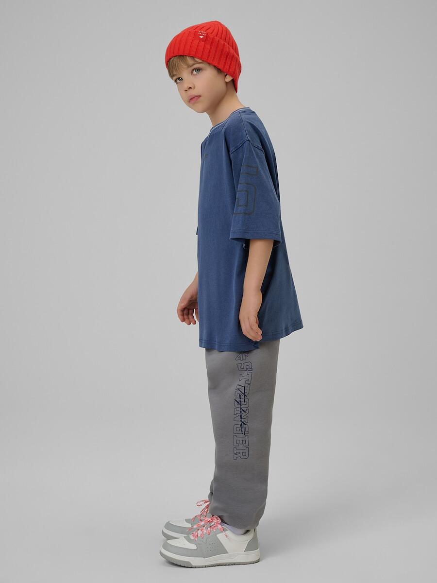 T-shirt loose z nadrukiem chłopięcy 4F 4FJRSS26TTSHM3467 3/7
