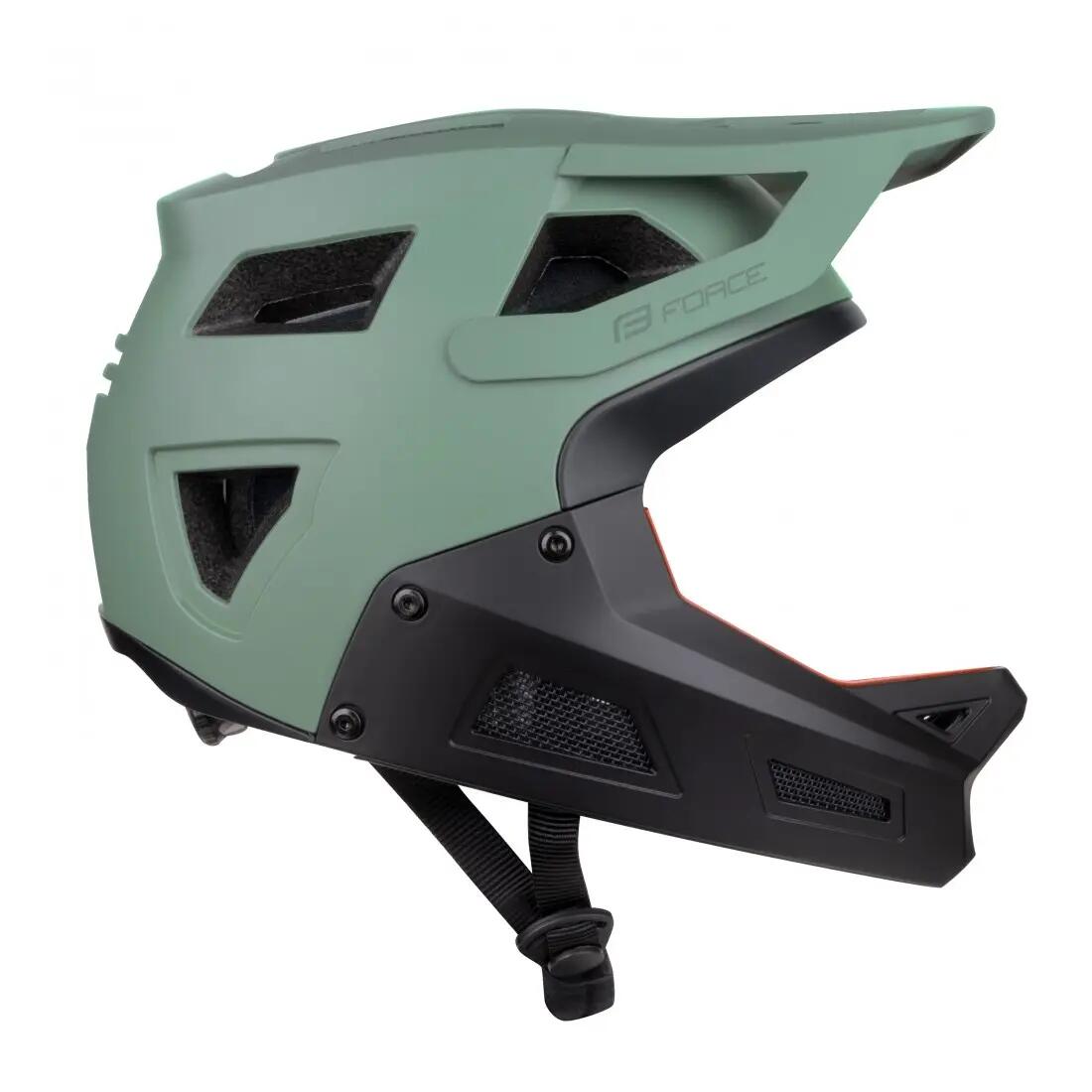 Casca Force DROP downhill, verde-negru S-M (55-58 cm) 2/6