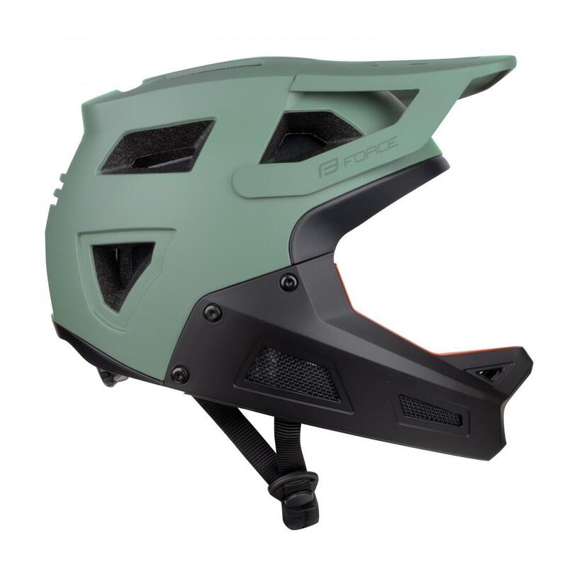 Casca Force DROP downhill, verde-negru S-M (55-58 cm)