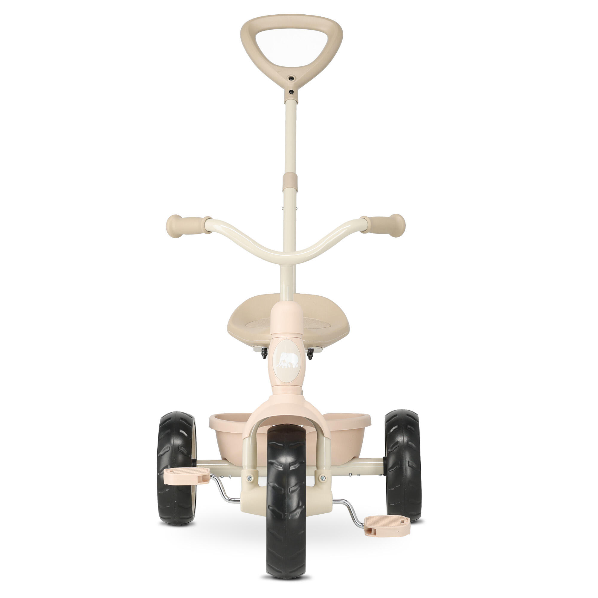 Triciclo com Barra de Empurrar - Bicicleta Evolutiva 4 em 1 - Bege 2/6