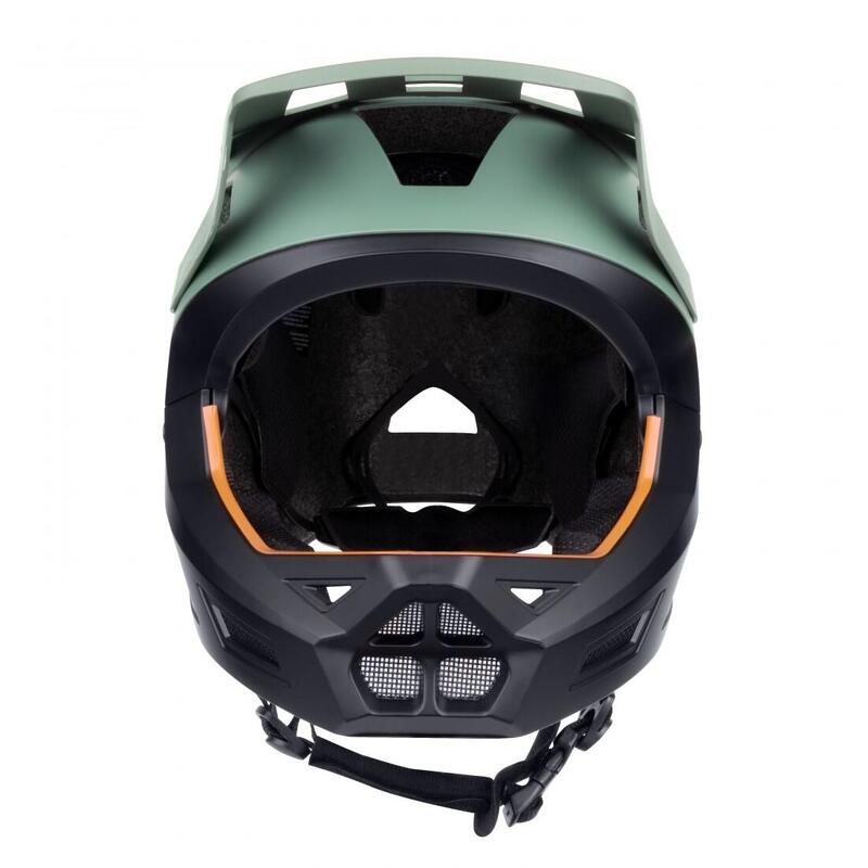 Casca Force DROP downhill, verde-negru S-M (55-58 cm)