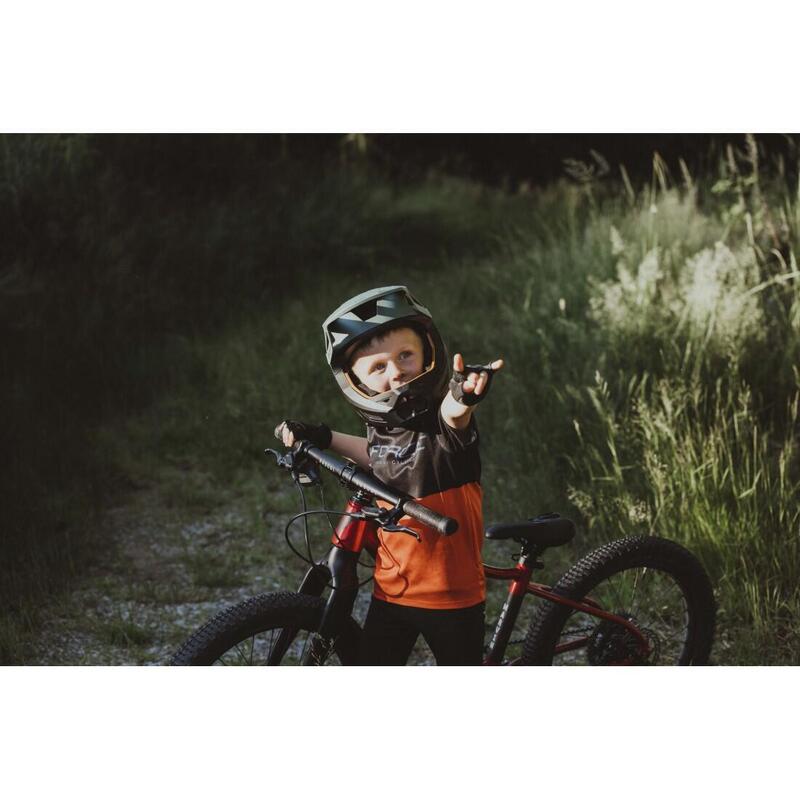 Casca Force DROP downhill, verde-negru S-M (55-58 cm)